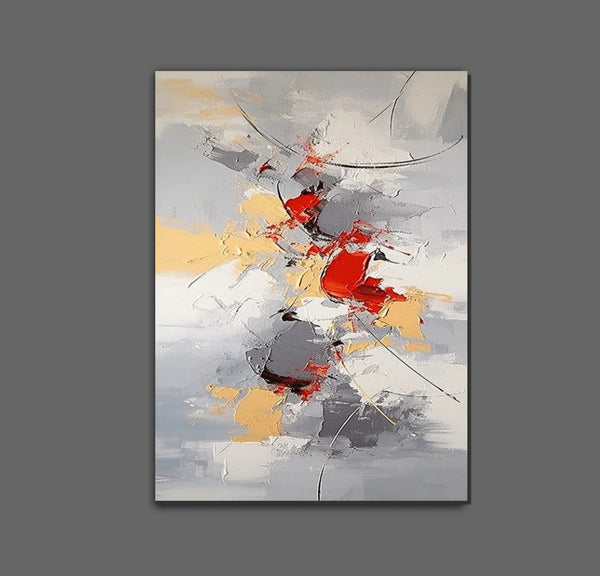 Large Canvas Painting for Office, Simple Modern Acrylic Paintings, Dining Room Canvas Painting, Contemporary Modern Artwork-LargePaintingArt.com