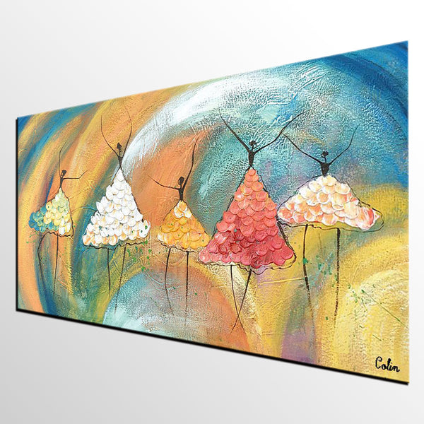 Canvas Paintings for Bedroom, Ballet Dancer Painting, Simple Wall Art Painting, Abstract Canvas Painting, Abstract Wall Art Paintings, Large Painting for Sale-LargePaintingArt.com