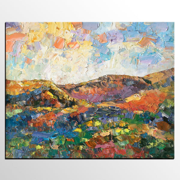 Mountain Landscape Painting, Custom Large Oil Painting, Large Canvas Wall Art Painting-LargePaintingArt.com