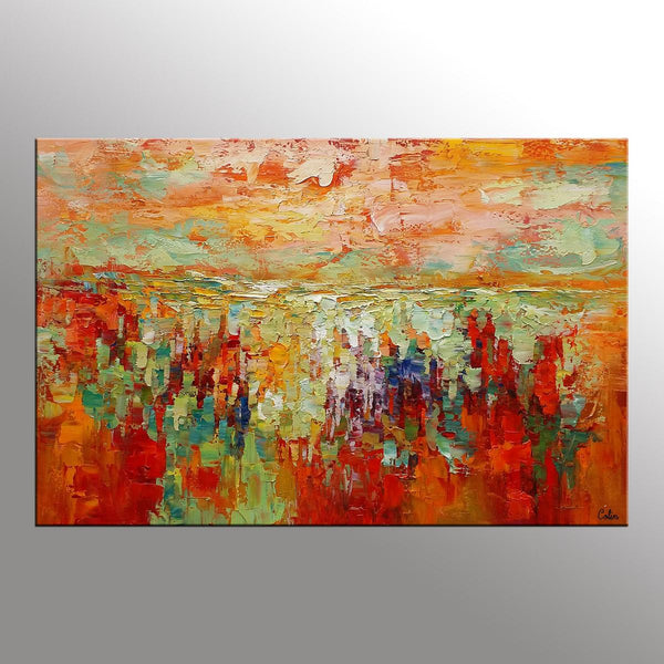 Custom Abstract Artwork, Canvas Painting, Abstract Landscape Painting, Modern Art Painting-LargePaintingArt.com