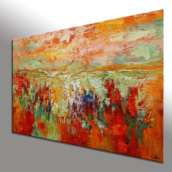 Custom Abstract Artwork, Canvas Painting, Abstract Landscape Painting, Modern Art Painting-LargePaintingArt.com