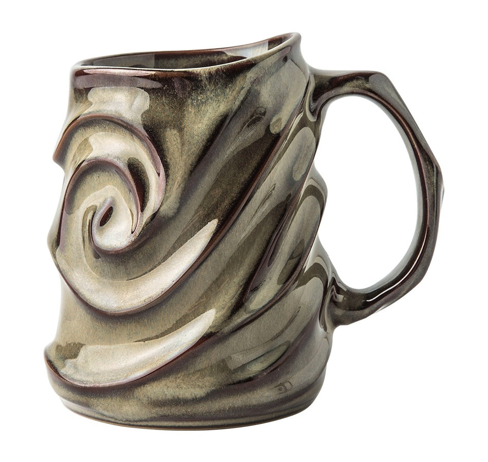 Brown Ceramic Coffee Mug, Stoneware Coffee Mugs, Large Capacity Coffee Cups, Large Handmade Pottery Coffee Mug-LargePaintingArt.com