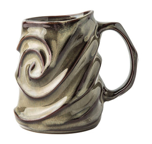 Brown Ceramic Coffee Mug, Stoneware Coffee Mugs, Large Capacity Coffee Cups, Large Handmade Pottery Coffee Mug-LargePaintingArt.com