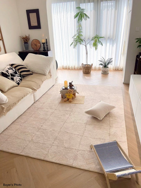 Geometric Contemporary Modern Rugs Next to Bed, Modern Rugs under Dining Room Table, Abstract Area Rugs for Living Room-LargePaintingArt.com