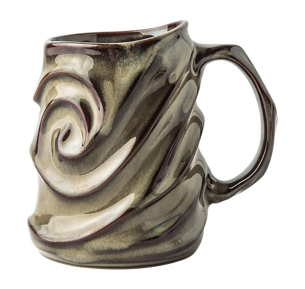 Stoneware Coffee Mugs, Black Ceramic Coffee Mug, Large Capacity Coffee Cups, Birthday Gifts, Handmade Pottery Coffee Mug-LargePaintingArt.com