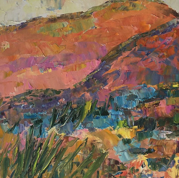 Custom Landscape Oil Painting, Original Artwork, Autumn Mountain Painting, Canvas Painting-LargePaintingArt.com