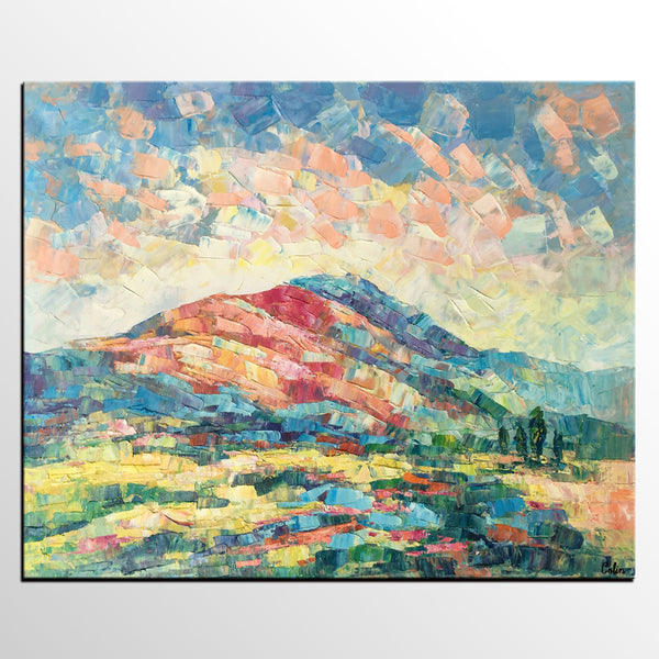 Large Art, Canvas Wall Art, Original Artwork, Palette Knife Painting, Heavy Texture Oil Painting-LargePaintingArt.com