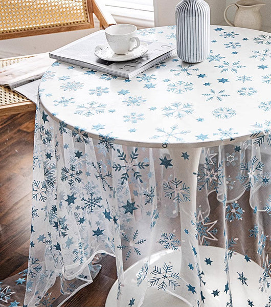Extra Large Rectangular Tablecloth for Oval Table, Lace Embroidered Table Covers, Rectangular Table Covers for Coffee Table, Oversized Modern Lace Tablecloths-LargePaintingArt.com