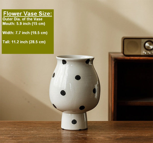 Ceramic Bud Vases, Small Flower Vases on Table, Handmade Water Holding Flower Vase, Modern Porcelain Flower Vases-LargePaintingArt.com