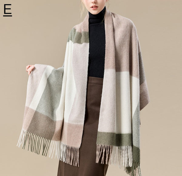 Winter Shawl, Christmas Holiday Gift, Evening Wrap, Large Wool Scarf, Winter Shawl, Elegant Shawl, Warm Cape, Cold Weather Scarf, Fashion Scarf, Oversized Scarf-LargePaintingArt.com