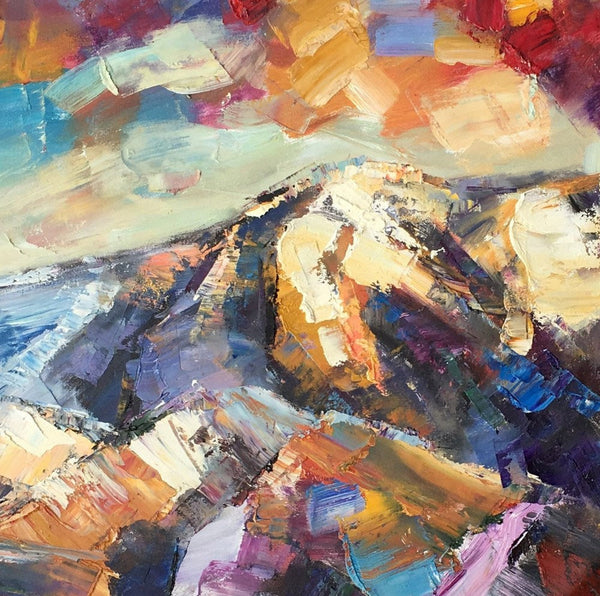 Mountain Landscape Painting, Custom Abstract Oil Paintings, Large Landscape Oil Painting, Large Painting for Sale-LargePaintingArt.com