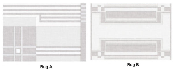 Geometric Modern Carpets for Bedroom, Modern Grey Rugs for Living Room, Modern Abstract Rugs under Dining Room Table-LargePaintingArt.com