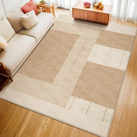 Contemporary Abstract Rugs under Dining Room Table, Large Modern Rugs for Living Room, Mid Century Modern Rugs for Bedroom-LargePaintingArt.com