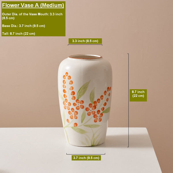 Dining Table Centerpiece, Ceramic Bouquet Vases, Porcelain Flower Vases, Large Flower Vases on Table, Handmade Water Holding Flower Vase-LargePaintingArt.com