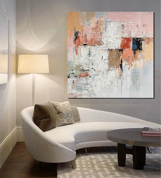Extra Large Abstract Paintings on Canvas, Hand Painted Abstract Painting, Bedroom Wall Art Ideas, Simple Painting Ideas for Bedroom-LargePaintingArt.com
