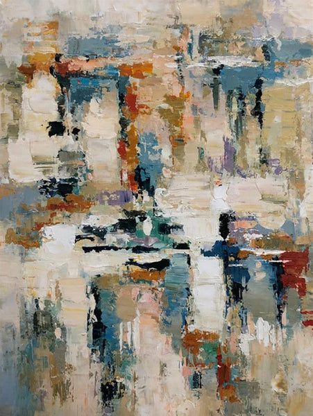Hand Painted Canvas Art, Modern Paintings for Living Room, Simple Painting Ideas for Bedroom, Palette Knife Paintings-LargePaintingArt.com