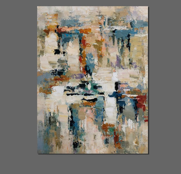 Hand Painted Canvas Art, Modern Paintings for Living Room, Simple Painting Ideas for Bedroom, Palette Knife Paintings-LargePaintingArt.com
