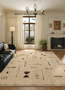 Modern Rugs under Dining Room Table, Contemporary Abstract Rugs Next to Bed, Geometric Modern Carpets for Office, Large Modern Rugs for Living Room-LargePaintingArt.com
