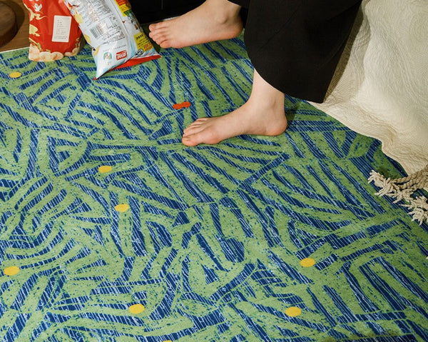 Contemporary Modern Rugs Next to Bed, Abstract Area Rugs for Living Room, Modern Carpets for Office, Geometric Modern Rugs under Dining Room Table-LargePaintingArt.com