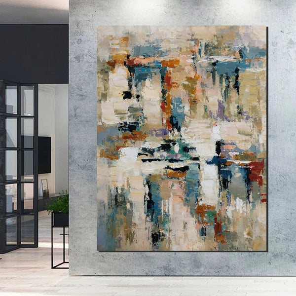 Hand Painted Canvas Art, Modern Paintings for Living Room, Simple Painting Ideas for Bedroom, Palette Knife Paintings-LargePaintingArt.com