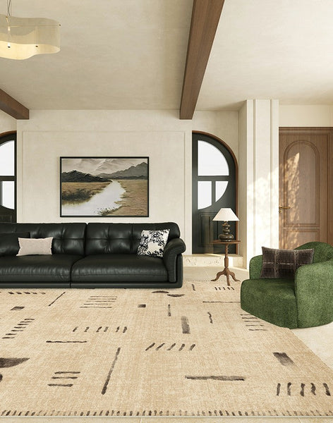 Modern Rugs under Dining Room Table, Contemporary Abstract Rugs Next to Bed, Geometric Modern Carpets for Office, Large Modern Rugs for Living Room-LargePaintingArt.com