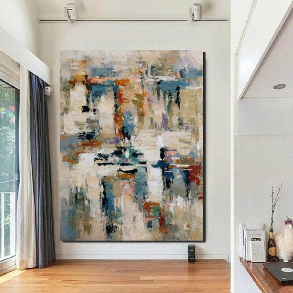 Hand Painted Canvas Art, Modern Paintings for Living Room, Simple Painting Ideas for Bedroom, Palette Knife Paintings-LargePaintingArt.com