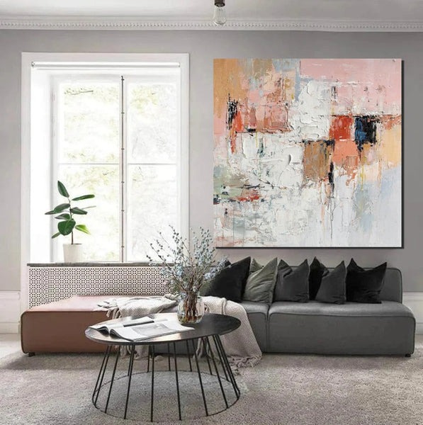 Extra Large Abstract Paintings on Canvas, Hand Painted Abstract Painting, Bedroom Wall Art Ideas, Simple Painting Ideas for Bedroom-LargePaintingArt.com
