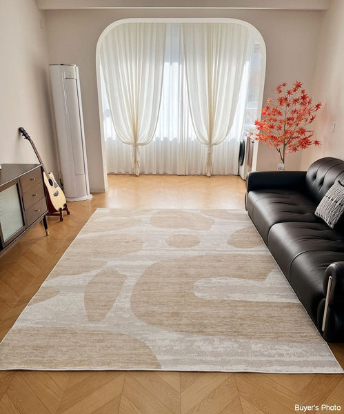Modern Rugs under Sofa, Dining Room Floor Rugs, Abstract Contemporary Rugs for Bedroom, Modern Rug Ideas for Living Room-LargePaintingArt.com
