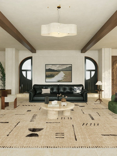 Modern Rugs under Dining Room Table, Contemporary Abstract Rugs Next to Bed, Geometric Modern Carpets for Office, Large Modern Rugs for Living Room-LargePaintingArt.com
