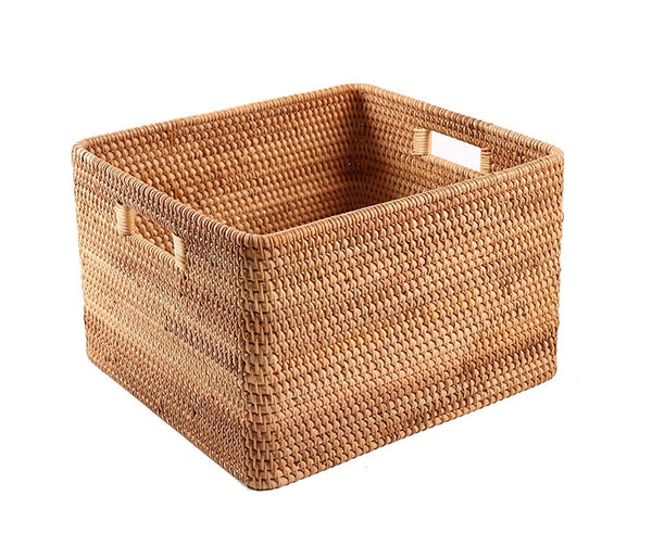 Large Storage Basket for Living Room, Kitchen Storage Baskets, Woven Storage Basket for Shelves, Rattan Storage Baskets for Toys-LargePaintingArt.com