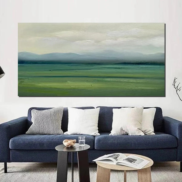 Hand Painted Wall Art Paintings, Contemporary Canvas Artwork, Abstract Landscape Acrylic Paintings, Abstract Wall Art Paintings, Modern Art for Dining Room-LargePaintingArt.com