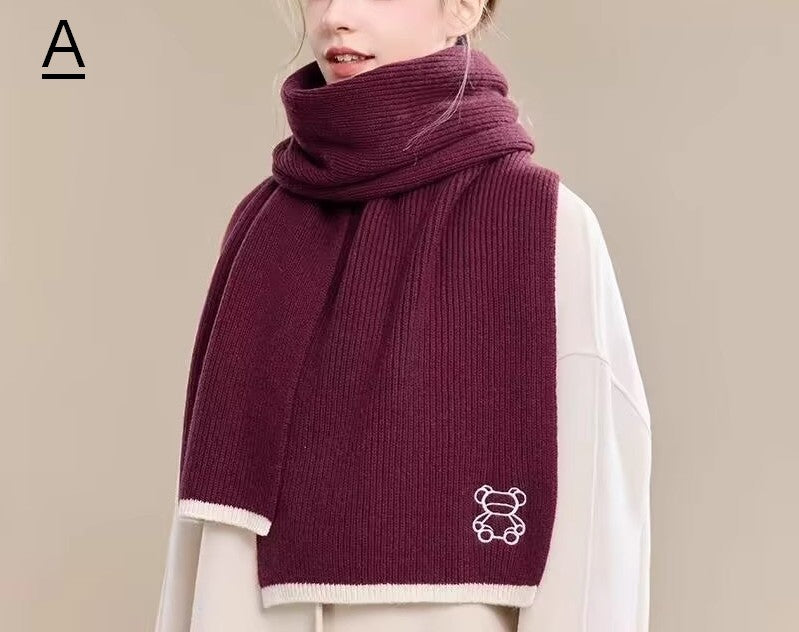 Warm Winter Scarf, Cold Weather Scarf, Fashion Scarf, Christmas Gifts for Her, Holiday Scarf, Winter Wool Scarf, Soft Cashmere Scarf for Women, Elegant Wool Scarves-LargePaintingArt.com