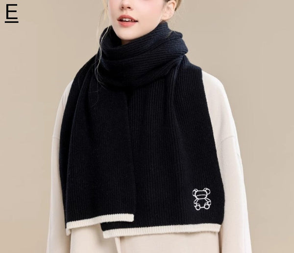 Warm Winter Scarf, Cold Weather Scarf, Fashion Scarf, Christmas Gifts for Her, Holiday Scarf, Winter Wool Scarf, Soft Cashmere Scarf for Women, Elegant Wool Scarves-LargePaintingArt.com