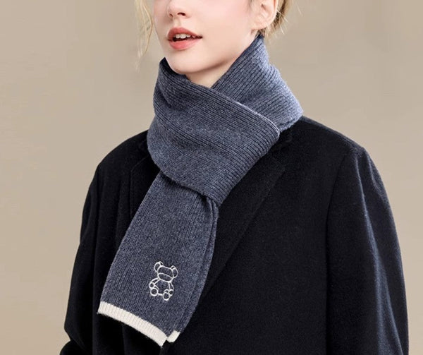 Warm Winter Scarf, Cold Weather Scarf, Fashion Scarf, Christmas Gifts for Her, Holiday Scarf, Winter Wool Scarf, Soft Cashmere Scarf for Women, Elegant Wool Scarves-LargePaintingArt.com