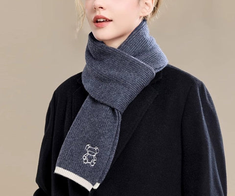 Warm Winter Scarf, Cold Weather Scarf, Fashion Scarf, Christmas Gifts for Her, Holiday Scarf, Winter Wool Scarf, Soft Cashmere Scarf for Women, Elegant Wool Scarves-LargePaintingArt.com