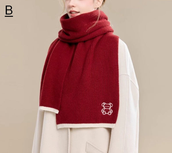 Warm Winter Scarf, Cold Weather Scarf, Fashion Scarf, Christmas Gifts for Her, Holiday Scarf, Winter Wool Scarf, Soft Cashmere Scarf for Women, Elegant Wool Scarves-LargePaintingArt.com