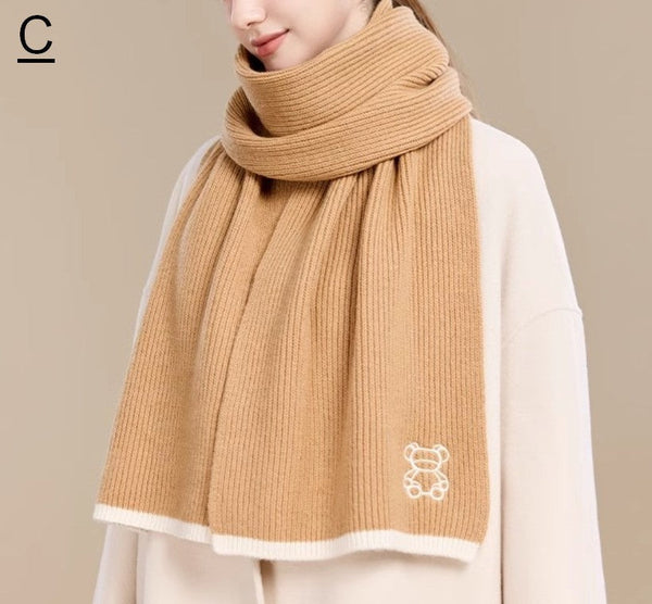 Warm Winter Scarf, Cold Weather Scarf, Fashion Scarf, Christmas Gifts for Her, Holiday Scarf, Winter Wool Scarf, Soft Cashmere Scarf for Women, Elegant Wool Scarves-LargePaintingArt.com