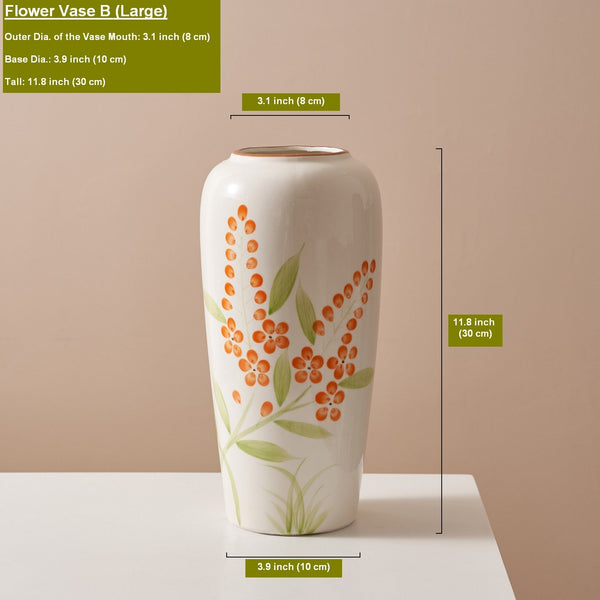 Dining Table Centerpiece, Ceramic Bouquet Vases, Porcelain Flower Vases, Large Flower Vases on Table, Handmade Water Holding Flower Vase-LargePaintingArt.com