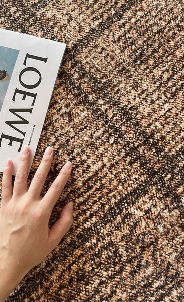 Geometric Modern Rugs for Dining Room, Dining Room Floor Carpets, Mid Century Modern Living Room Rugs, Brown Contemporary Area Rugs for Bedroom-LargePaintingArt.com