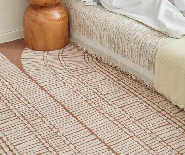 Modern Rugs under Dining Room Table, Mid Century Geometric Carpets, Contemporary Modern Rugs Next to Bed, Abstract Modern Rugs for Living Room-LargePaintingArt.com