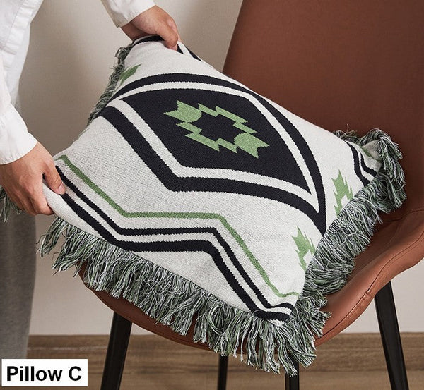Contemporary Modern Sofa Pillows for Bedroom, Simple Decorative Pillow Covers, Modern Decorative Pillow for Interior Design, Square Modern Pillows for Couch-LargePaintingArt.com