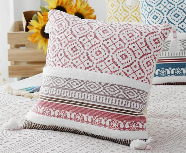 Geometric Modern Sofa Pillows for Bedroom, Square Pillows for Couch, Modern Decorative Pillow for Interior Design, Contemporary Decorative Pillow Covers-LargePaintingArt.com
