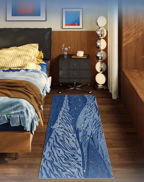 Geometric Modern Rugs under Dining Room Table, Contemporary Modern Rugs Next to Bed, Abstract Area Rugs for Living Room, Modern Carpets for Office-LargePaintingArt.com