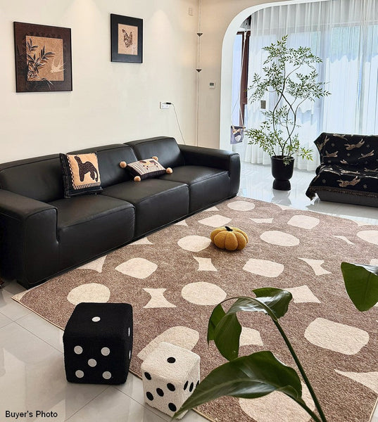 Contemporary Area Rugs under Sofa, Bedroom Modern Floor Rugs, Living Room Modern Area Rug, Large Area Rugs for Office-LargePaintingArt.com