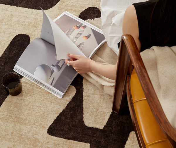 Large Modern Rugs for Living Room, Modern Rugs under Dining Room Table, Contemporary Abstract Rugs Next to Bed, Geometric Modern Carpets for Office-LargePaintingArt.com