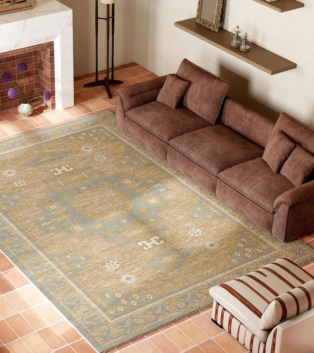 Vintage Soft Turkish Rug for Living Room, Large Modern Rugs under Dining Room Table, Contemporary Abstract Rugs Next to Bed, Geometric Modern Carpets for Office-LargePaintingArt.com