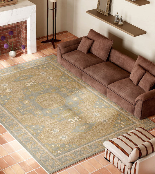 Vintage Soft Turkish Rug for Living Room, Large Modern Rugs under Dining Room Table, Contemporary Abstract Rugs Next to Bed, Geometric Modern Carpets for Office-LargePaintingArt.com
