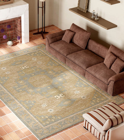 Vintage Soft Turkish Rug for Living Room, Large Modern Rugs under Dining Room Table, Contemporary Abstract Rugs Next to Bed, Geometric Modern Carpets for Office-LargePaintingArt.com