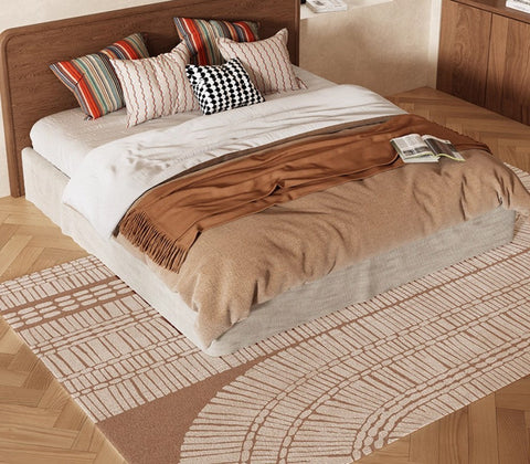 Modern Rugs under Dining Room Table, Mid Century Geometric Carpets, Contemporary Modern Rugs Next to Bed, Abstract Modern Rugs for Living Room-LargePaintingArt.com