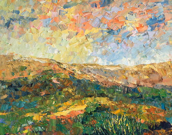 Abstract Mountain Painting, Landscape Canvas Painting, Original Painting for Living Room, Custom Oil Paintings-LargePaintingArt.com